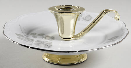 Mystic Rose (Platinum Trim) 3"- 3 1/4" Candleholder (BB) HC
