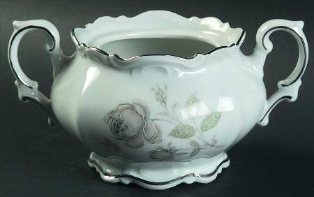 Mystic Rose (Platinum Trim) Sugar Bowl No Lid