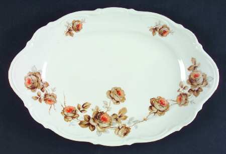 Norway Rose 12" Oval Serving Platter