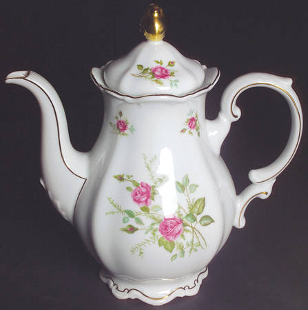 Old Dresden Rose Coffee Pot & Lid