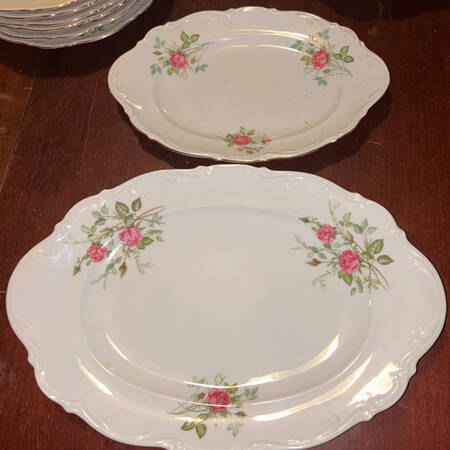 Old Dresden Rose 10" Oval Serving Platter