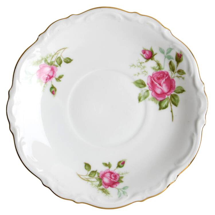Old Dresden Rose Saucer
