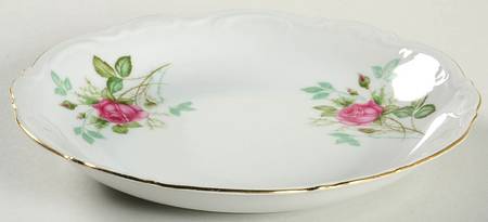 Old Dresden Rose Coupe Soup Bowl