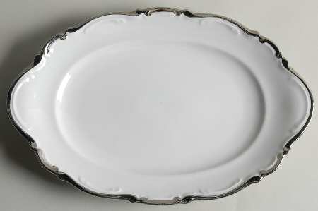 Platinum Princess 12" Oval Serving Platter