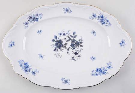 Rhapsody In Blue 14" Oval Serving Platter