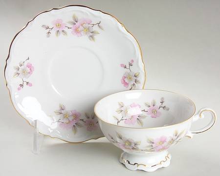 Springtime Footed Cup & Saucer Set