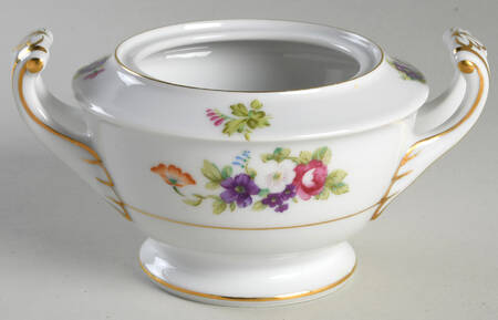 Dresden Rose Sugar Bowl No Lid