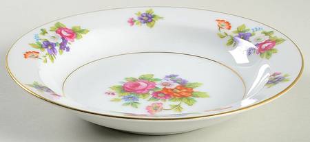 Dresden Rose Rim Soup Bowl