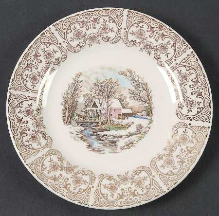 Currier & Ives (Rim, Smooth) Bread & Butter Plate