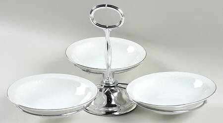Enchantment 7" x 12" 3-Part Relish & Metal Stand (FR) HC