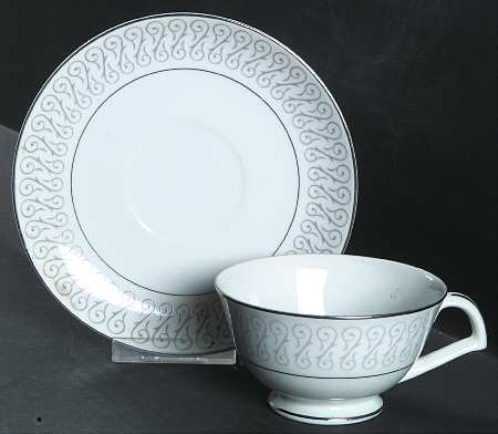 French Melody Footed Cup & Saucer Set