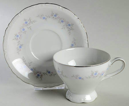 Springtime Footed Cup & Saucer Set