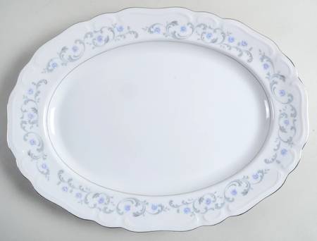 Spring Romance 14" Oval Serving Platter by Modern China & Table Institute