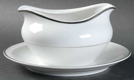 Wedding Day Gravy Boat with Attached Underplate