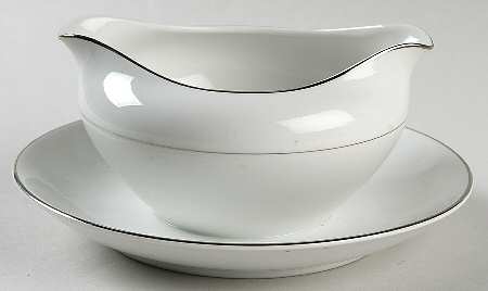 Wedding Day Gravy Boat with Attached Underplate