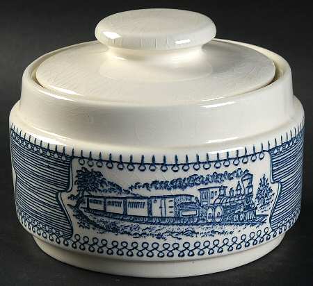 Currier & Ives Sugar Bowl & Lid