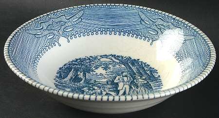 Currier & Ives 8" Round Vegetable Bowl