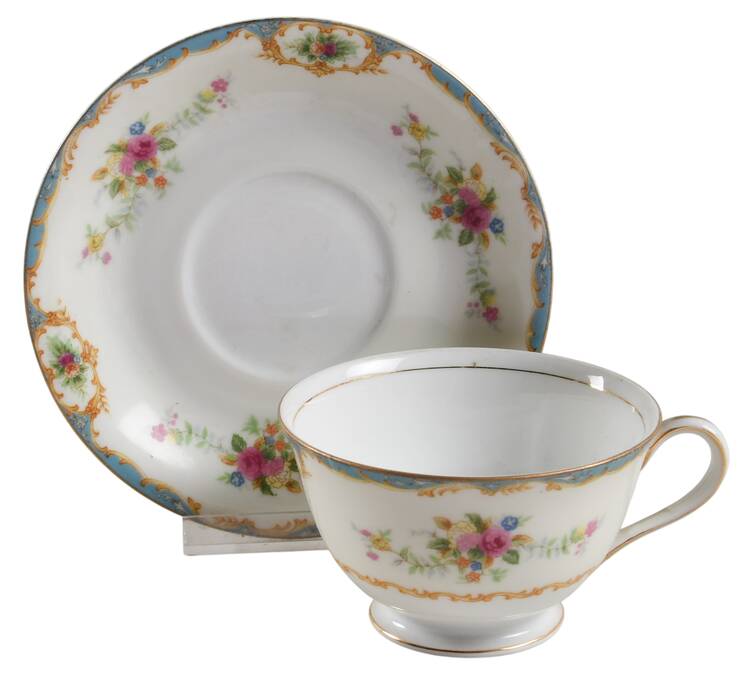 York Footed Cup & Saucer Set