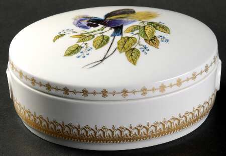 Bird of Paradise Oval Box & Lid