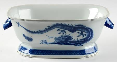 Blue Dragon (Brown Trim) Tureen No Lid
