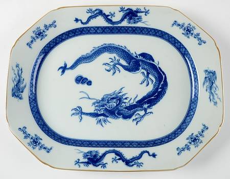 Blue Dragon (Brown Trim) Underplate for Tureen