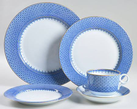 Blue Lace 5 Piece Place Setting