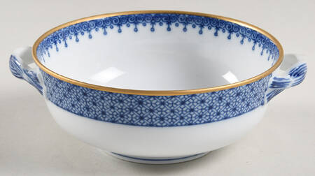 Blue Lace Flat Cream Soup Bowl