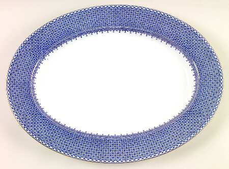 Blue Lace 15" Oval Serving Platter