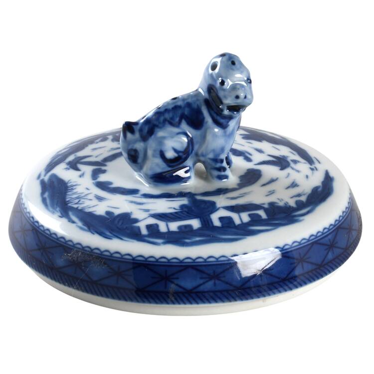 Canton Lid for Fu Dog Jar with Filled Scented Candle