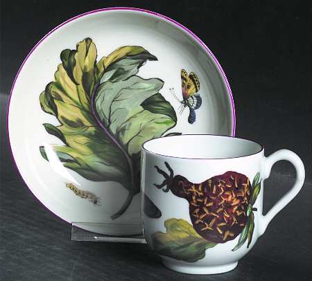Chelsea Botanical Flat Cup & Saucer Set