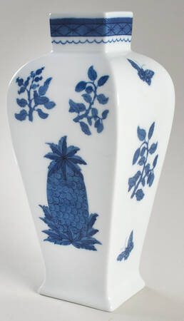 Charleston Blue Pineapple Covered Vase No Lid