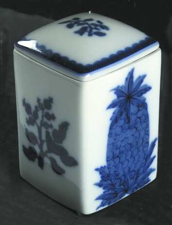 Charleston Blue Pineapple Cigarette Box & Lid