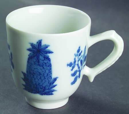 Charleston Blue Pineapple Flat Demitasse Cup