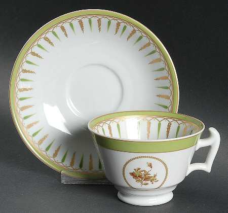 Ching Dynasty Roses Footed Cup & Saucer Set