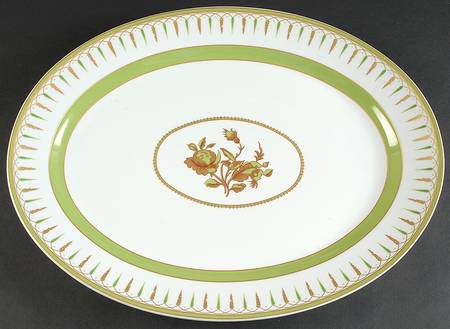 Ching Dynasty Roses 16" Oval Serving Platter