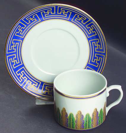 Charleston Feather Flat Cup & Saucer Set