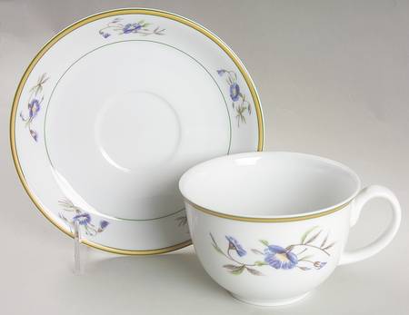 Charleston Flowers Breakfast Cup & Saucer Set