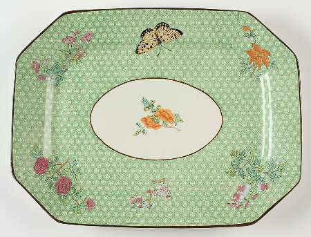 Cornelia Green 13" Oval Serving Platter