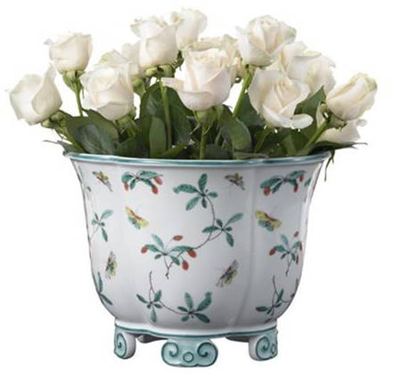 Famille Verte (Green Background) Medium Cachepot