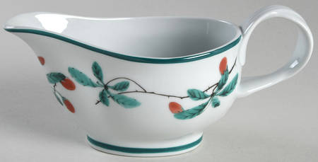 Famille Verte (Green Background) Open Sauce Boat