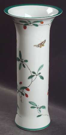 Famille Verte (Green Background) 11'' Trumpet Vase