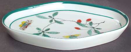 Famille Verte (Green Background) Small Oval Tray