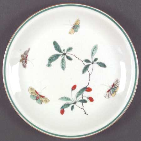 Famille Verte (Green Background) Dessert/Pie Plate