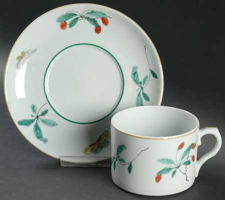 Famille Verte (Green Background) Breakfast Cup & Saucer Set
