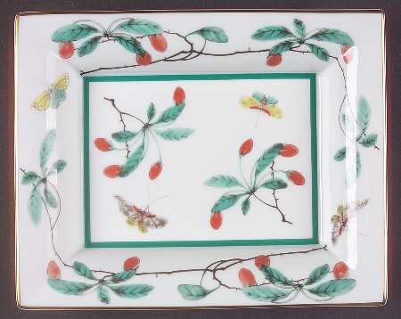 Famille Verte (Green Background) Large Rectangular Tray