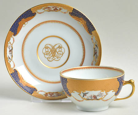 Golden Butterfly Flat Cup & Saucer Set