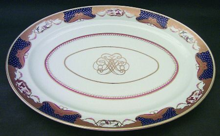 Golden Butterfly 16" Oval Serving Platter