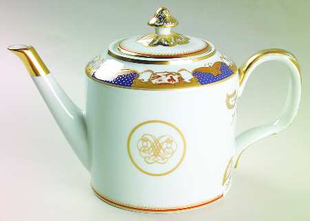 Golden Butterfly Teapot & Lid