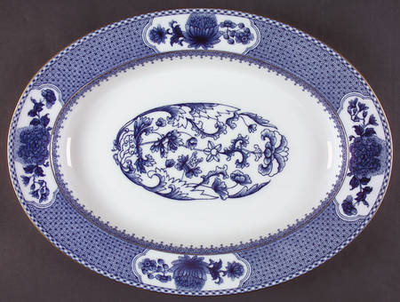 Imperial Blue 15" Oval Serving Platter