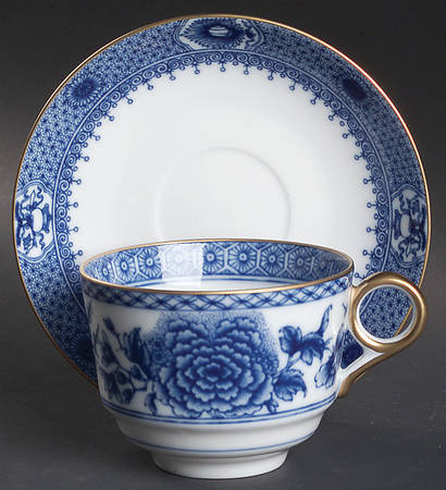 Imperial Blue Flat Cup & Saucer Set